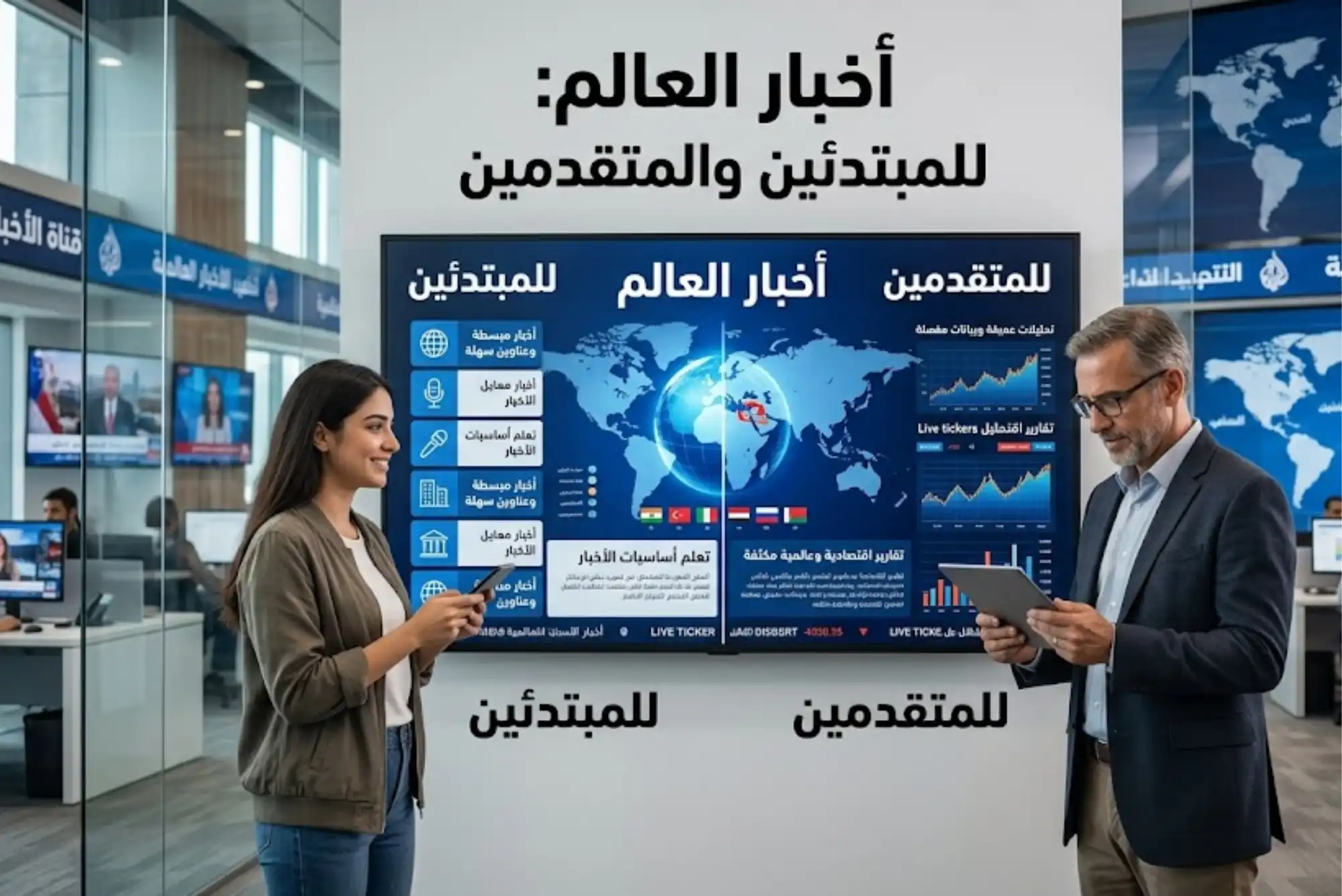 أخبار العالم للمبتدئين والمتقدمين